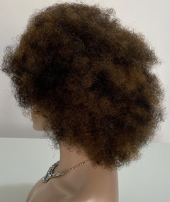 Peruca Humana Black Power Crespa Cacheada Volumosa loira mel - loja online