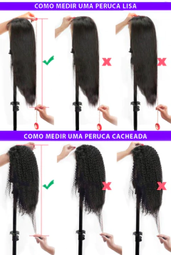 Peruca Curta Front Lace Humana Preta Repicada Lisa 13cm - loja online