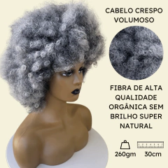 Peruca Crespa Cacheada Black Power Volumosa Orgânica Unissex