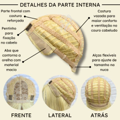 Peruca lisa loira claro branco platinada orgânica 30cm long bob na internet