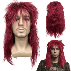 Peruca rock heavy metal anos 60 70 80 ondulada volumosa friz - comprar online