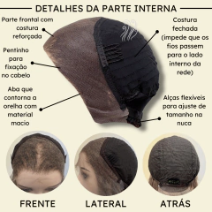 Peruca front lace HD orgânica futura longa grande comprida