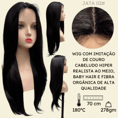 Peruca lisa longa repicada repartição fixa ao meio lace wig na internet