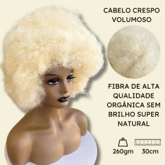Peruca Cacheada Crespa Black Power Volumosa Loira Claro Anjo - comprar online