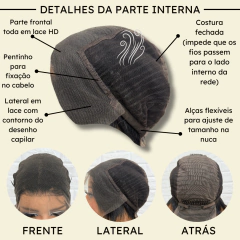 Peruca humana front lace 13x6 preta ombre loiro mel 40cm na internet