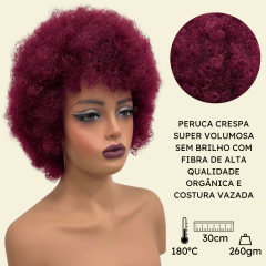 Peruca black power cacheada crespa orgânica volumosa cores - Perucas & Laces LIONSWIG