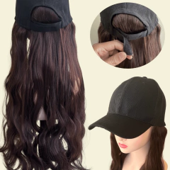 Peruca disfarce embutida em boné longa ondulada fibra 55cm - Perucas & Laces LIONSWIG