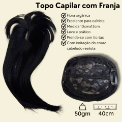 Prótese capilar feminino topo de tic-tac fibra orgânica