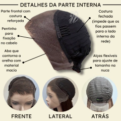 Peruca front lace HD orgânica futura longa grande comprida