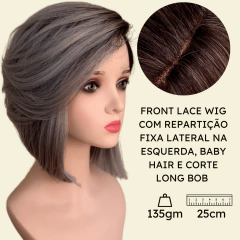 Peruca Front Lace Wig Long Bob Orgânica Curta Bio Fibra na internet