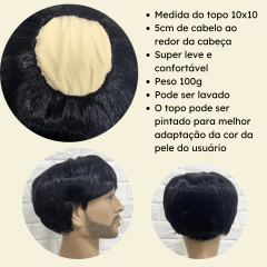 Peruca franciscano padre festa junina topo careca fantasia - comprar online