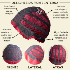 Imagem do Peruca cosplay repicada curta anime personagem fibra premium