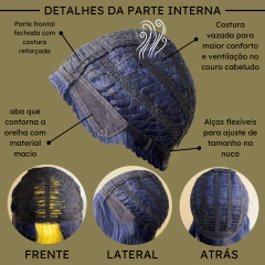 Peruca cosplay repicada curta anime personagem fibra premium na internet