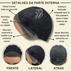 Peruca front lace média curta orgânica futura 13x1 premium - Perucas & Laces LIONSWIG