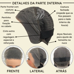 Peruca humana front lace 13x4 preta natural lisa longa 85cm na internet