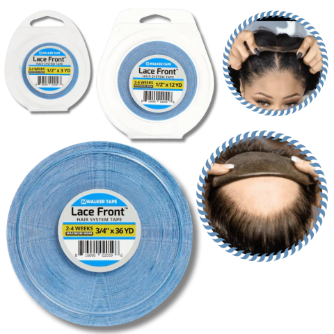 Fita cola prótese capilar mega hair micropele front lace