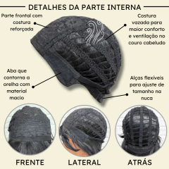 Peruca Preta Gigante 150cm Cosplay Otome 1 Metro e Meio na internet