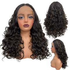 Peruca cacheada front lace 55cm ondulada repartida futura - comprar online