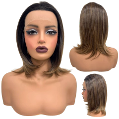 Peruca front lace média curta orgânica futura 13x1 premium - Perucas & Laces LIONSWIG