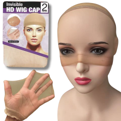2 Toucas HD Wig Cap invisível Lace front Peruca transparente