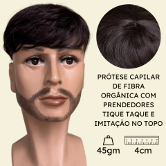 Imagem do Prótese capilar masculina Topo cabeça Tic-tac 17x17 orgânica