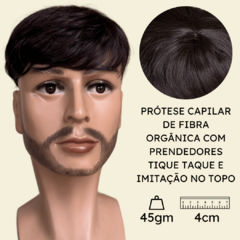 Prótese capilar masculina Topo cabeça Tic-tac 17x17 orgânica - comprar online