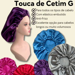 Touca de Cetim G com Ajuste Regulável Anfi-Frizz Banho - comprar online