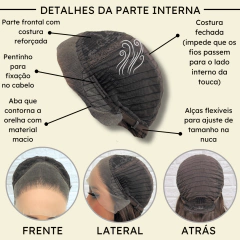 Peruca front lace 13x3 80cm lisa ondulada futura orgânica - Perucas & Laces LIONSWIG