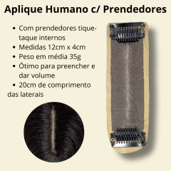 Topo prótese capilar de cabelo 100% humano lace p/ preencher - comprar online