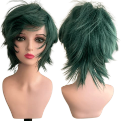 Peruca cosplay repicada curta anime personagem fibra premium