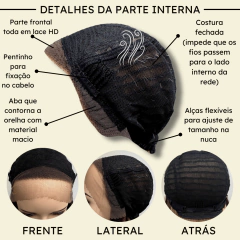 Peruca front lace hd loira ombre castanho 55cm OTROMBLND na internet