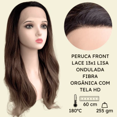 Peruca front lace hd fibra orgânica premium super natural - Perucas & Laces LIONSWIG