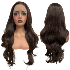 Peruca front lace 13x3 80cm lisa ondulada futura orgânica - comprar online