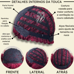 Peruca Cacheada Marsala Vermelha Crespa Black Power Volumosa na internet