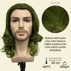 Peruca coringa verde elfo cacheada ondulada cosplay 40cm - comprar online