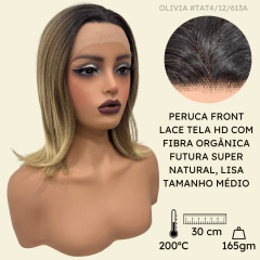 Peruca front lace média curta orgânica futura 13x1 premium - Perucas & Laces LIONSWIG