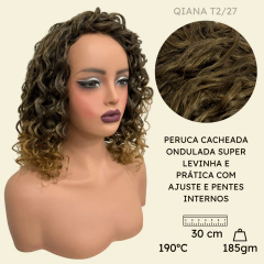 Imagem do Peruca cacheada curta 30cm orgânico premium confortável