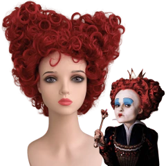 Peruca Rainha de Copas Alice no país das maravilhas cosplay - Perucas & Laces LIONSWIG