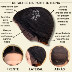 Imagem do Peruca front lace média curta orgânica futura super natural HD