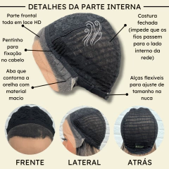 Peruca front lace média curta orgânica futura 13x1 premium - Perucas & Laces LIONSWIG