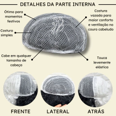 Peruca Black Power volumosa festa futebol time torcida cores