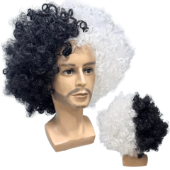 Peruca Black Power volumosa festa futebol time torcida cores - loja online