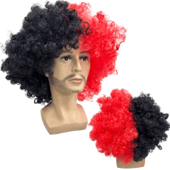 Peruca Black Power volumosa festa futebol time torcida cores - comprar online