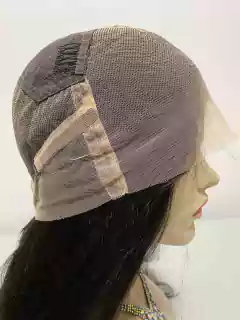 Imagem do Peruca 100% full lace humana lisa castanho escuro 75cm 180%