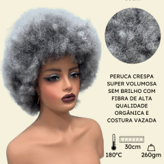 Peruca black power cacheada crespa orgânica volumosa cores