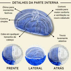 Peruca Black Power volumosa festa futebol time torcida cores