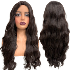 Imagem do Peruca ondulada longa repartição fixa ao meio 65cm kanekalon