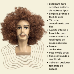 Peruca black power super volumosa varias cores cosplay na internet