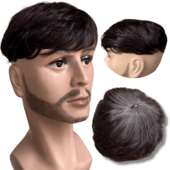 Prótese capilar masculina Topo cabeça Tic-tac 17x17 orgânica