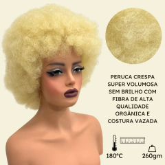 Peruca black power cacheada crespa orgânica volumosa cores